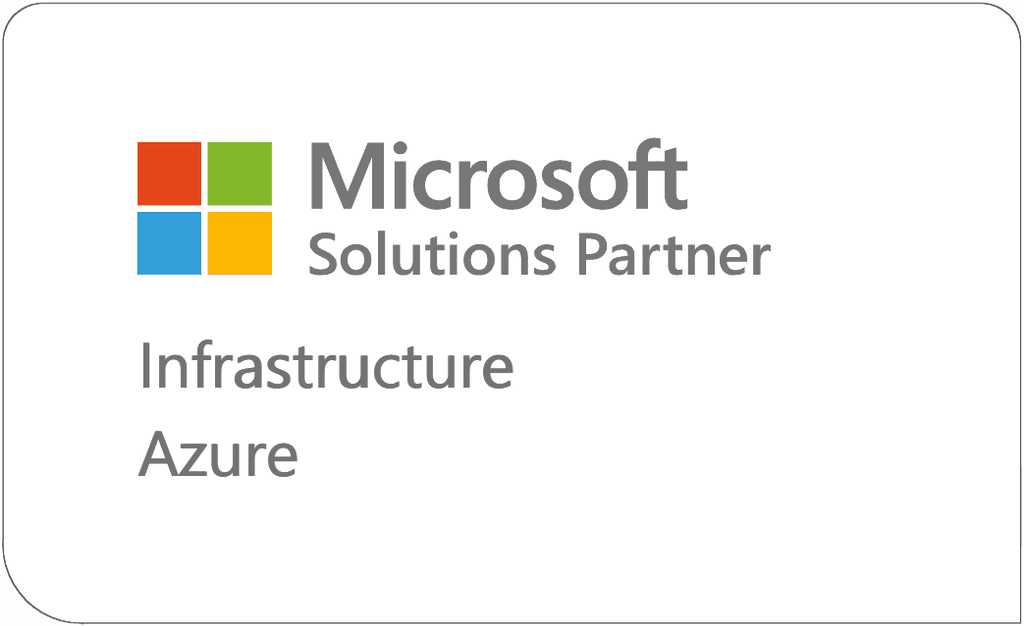 Microsoft Solutions Partner logo: Infrastructure Azure.